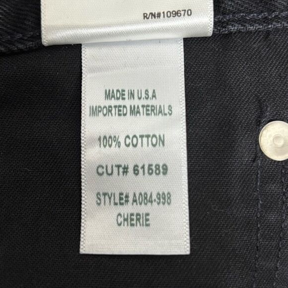 Agolde Cherie high rise black straight leg distressed 100% cotton jeans size 29 - Picture 17 of 17